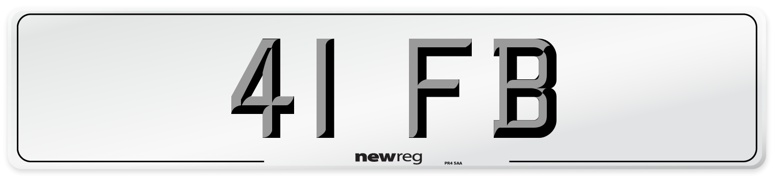 41 FB Number Plate from New Reg